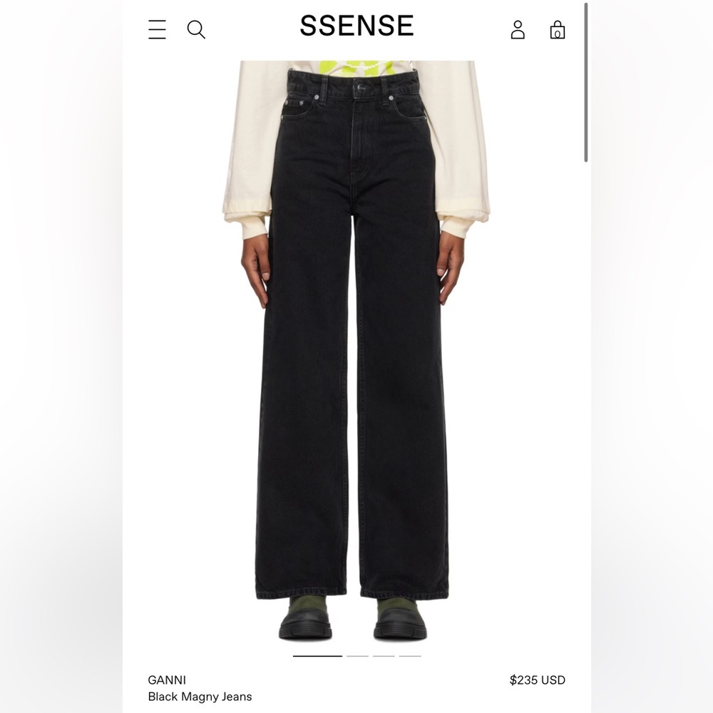 GANNI NWT Magny black jeans
